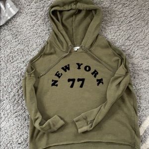 Cut out shoulder sweatshirt